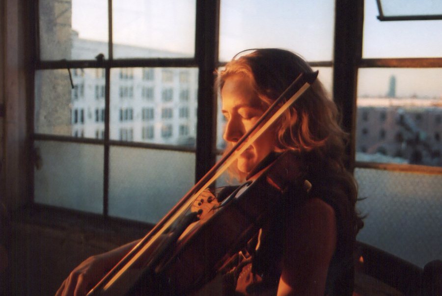 Stephanie Griffin, a violist and a founder of the Momenta Quartet, performs at Bates on Nov. 19 and 20. (John Gurrin)