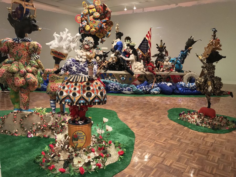 Vanessa German, "Miracles and Glory Abound" (2019), mixed-media installation at the Flint Institute of Arts, Flint, Mich. (Dan Mills/Bates College)