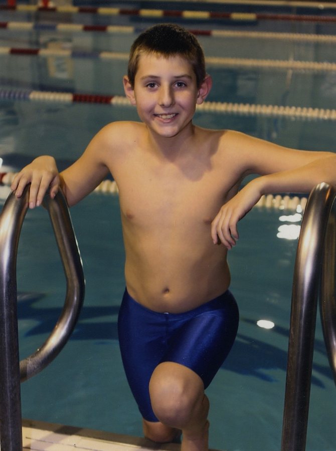 Matt Charest as a young boy at the Bates swim camp. (Photograph courtesy the Charest family)