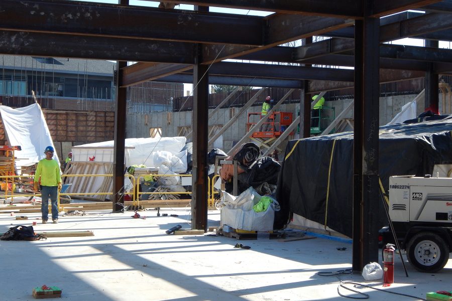 Second floor of the Bonney building on March 9. (Doug Hubley/Bates College)