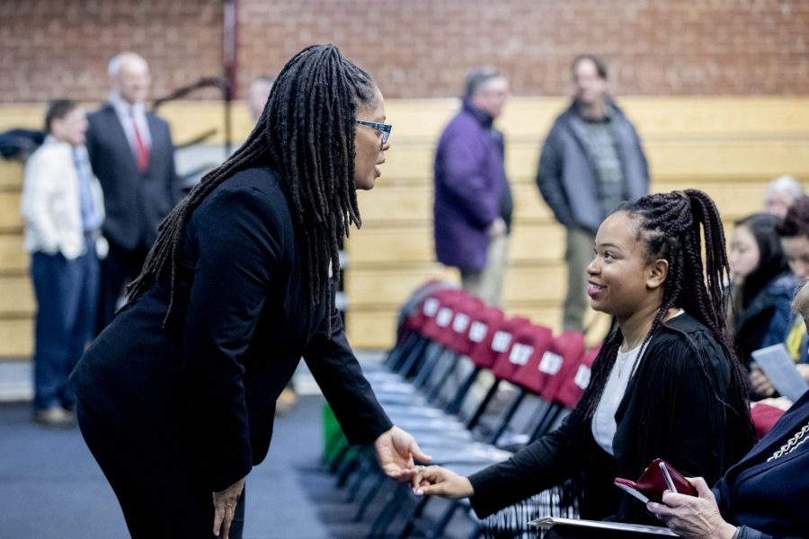 2020 MLK Day Keynote Address
Biased: Uncovering the Hidden Prejudice That Shapes What We See, Think, and Do
Jennifer Lynn Eberhardt, Professor of Psychology, Stanford University.

Jennifer Lynn Eberhardt of Stanford University gives the 2020 Martin Luther King Jr. Day keynote address at Bates. (Nana Kofi Nti)
Jennifer Lynn Eberhardt of Stanford University gives the 2020 Martin Luther King Jr. Day keynote address at Bates. (Nana Kofi Nti)

A social psychologist at Stanford, Eberhardt investigates the consequences of the psychological association between race and crime. Through interdisciplinary collaborations and a wide ranging array of methods — from laboratory studies to novel field experiments — Eberhardt has revealed the startling, and often dispiriting, extent to which racial imagery and judgments suffuse our culture and society, and in particular shape actions and outcomes within the domain of criminal justice.