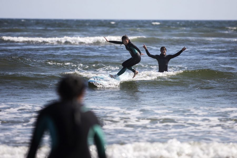 Moments from the Surfing trip at Popham Beach State park on August 30, 2019. 

Maine has some of the most beautiful beaches on the east coast. Georgetown is located in on the southern Maine coast and is one of the premiere surfing spots in Maine. Enjoy 4 days of surfing on the coast of Maine all while camping in Sagadohoc Bay. This trip is meant for all levels of experience; whether you’ve been surfing for years or have never seen the ocean before. Camp by night and surf, relax, and explore Georgetown by day.