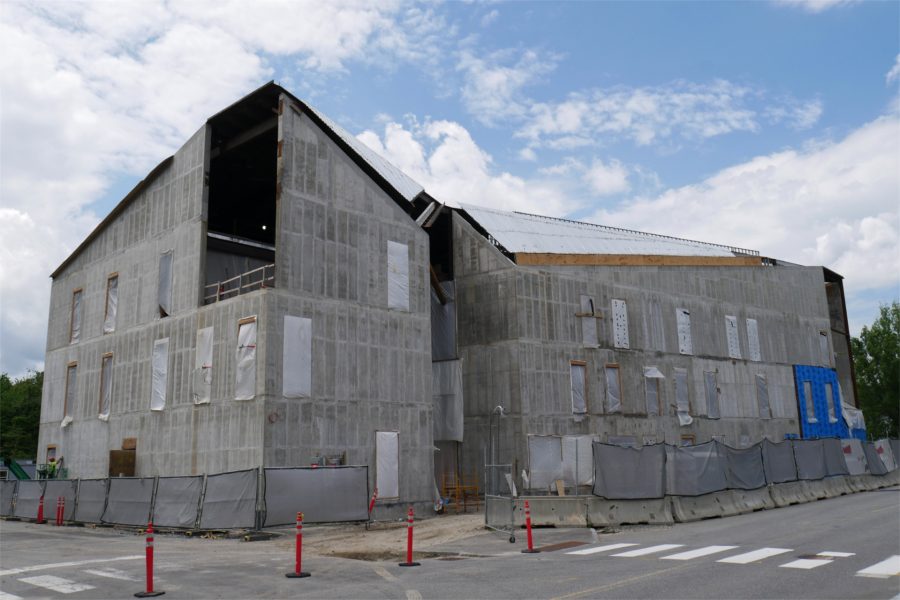 The Bonney Science Center seen from Campus Avenue on July 13. (Doug Hubley/Bates College)