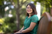 Assistant Professor of Politics Seulgie (Claire) Lim Assistant Professor of Politics poses on the historic Quad on Aug. 21, 2020.