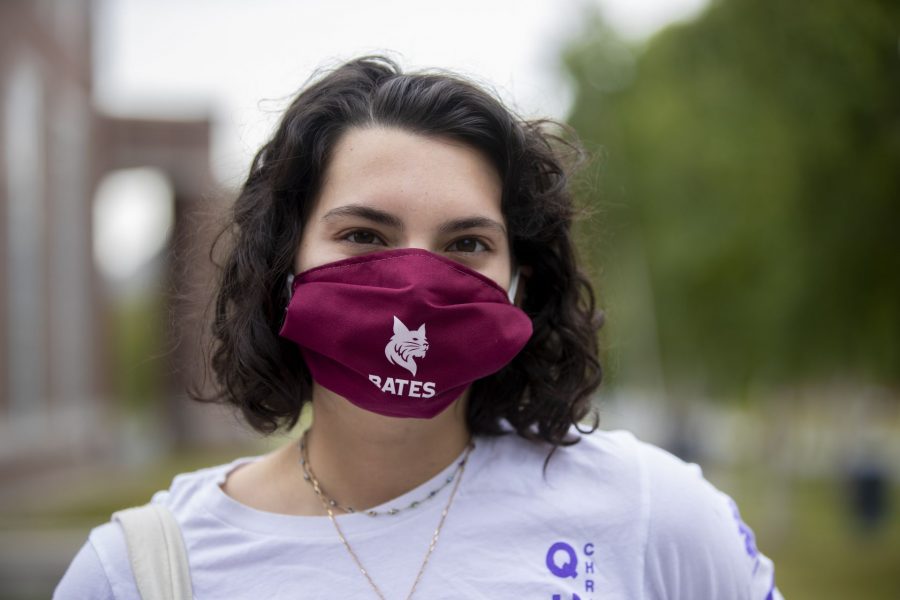 Day three of a three-day move in featured loads of luggage, spirited greetings, and emotional goodbyes. 

Ellie Vance '21 of Birmingham, Ala., poses for a portrait on Alumni Walk.