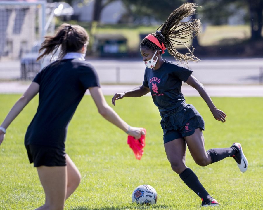 Women's soccer holds its first practice on the Russell Street Field at 10 a.m. on Saturday, Sept. 12, 2020.