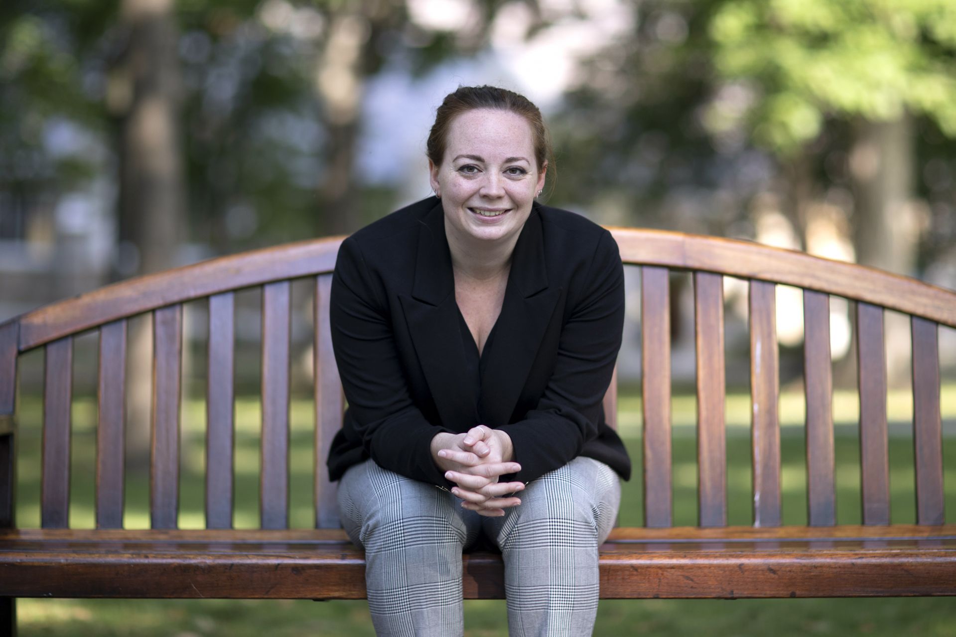 Assistant Professor of English Katie Adison, photographed on the historic Quad on Aug. 14, 2020.