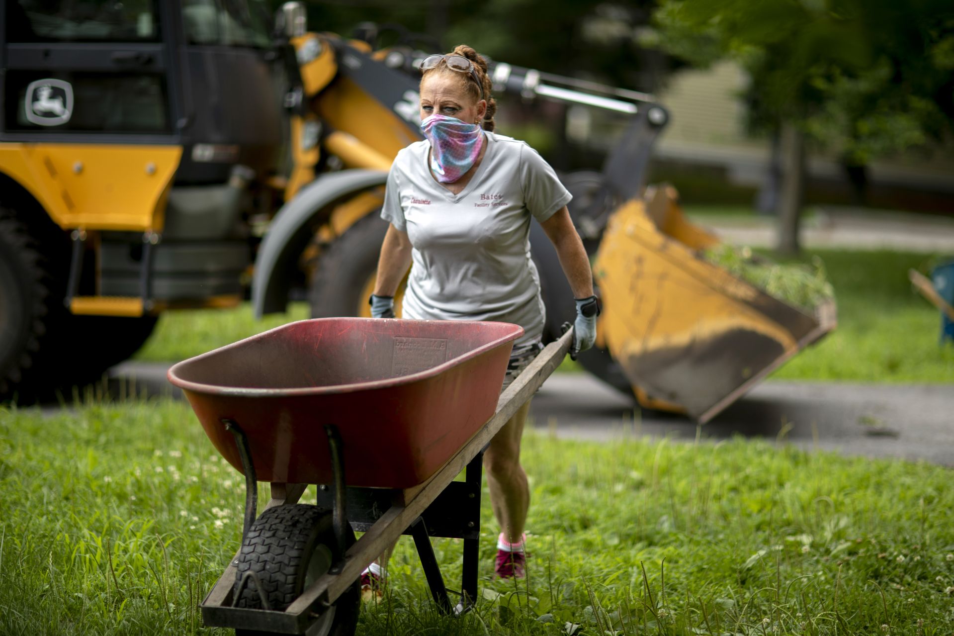 Charlotte I. Barrettcbarrett@bates.eduCustodianFacility Services207-786-8356Cutten Maintenance CenterA Facility Services crew, composed of groundskeepers and custodians, are mulching the beds around campus. Today, July 13, 2020, they tended to 280 College and Rand Hall.