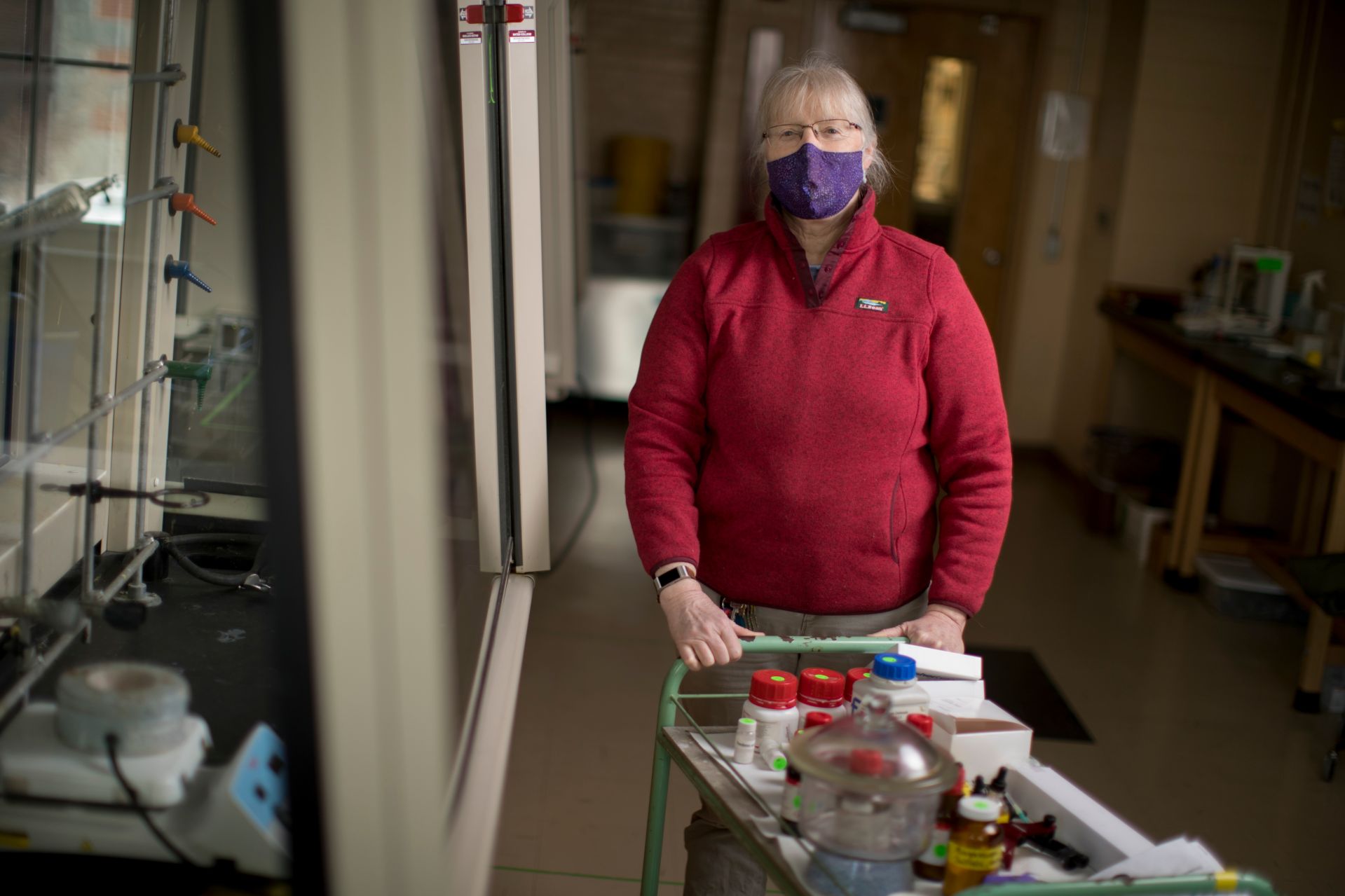 Lorna Clark in organic chemistry lab