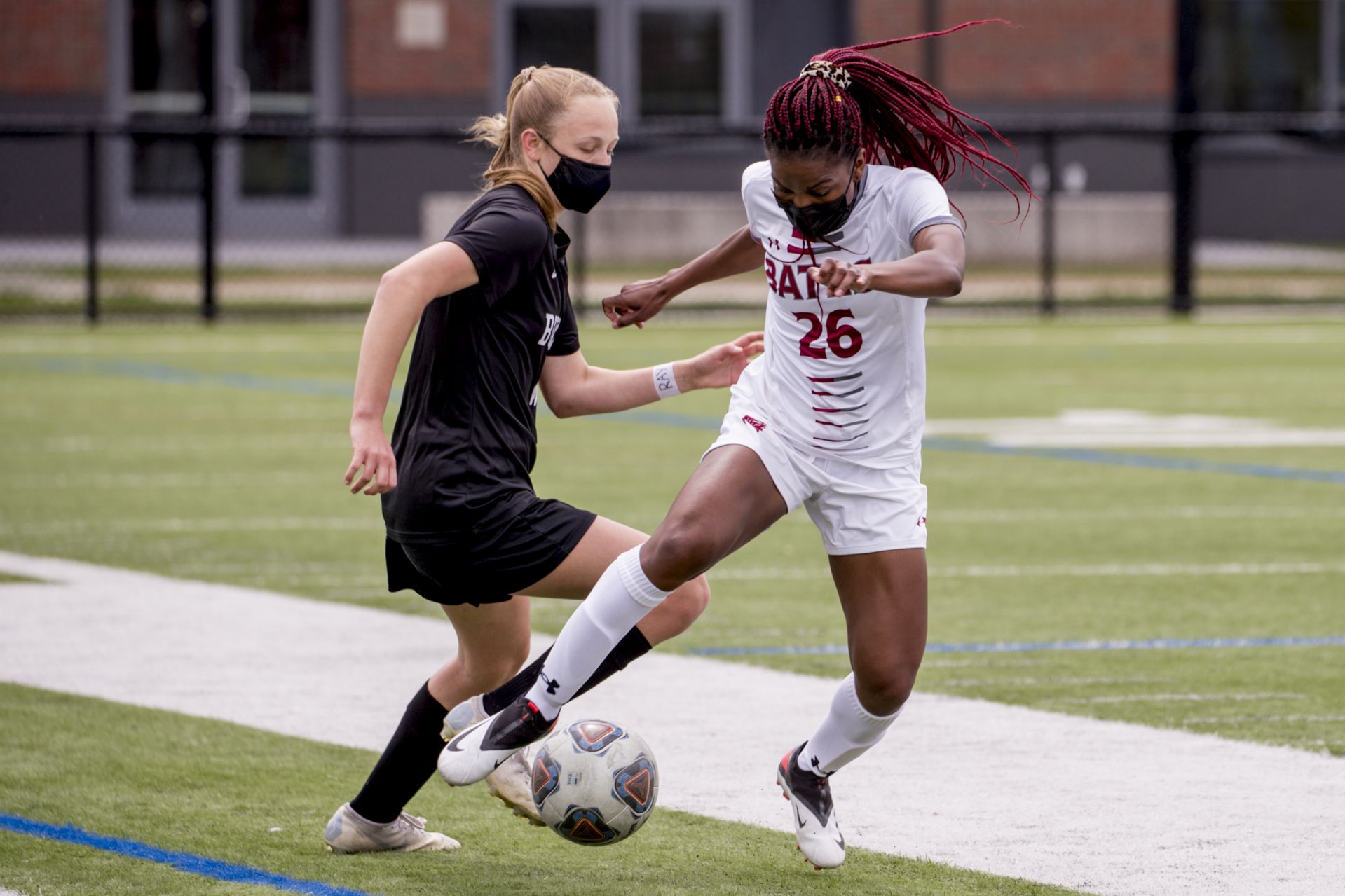 Bowdoin defeated Bates 1-0 in a scrimmage on Garcelon Field onSaturday,May 8, 2021.