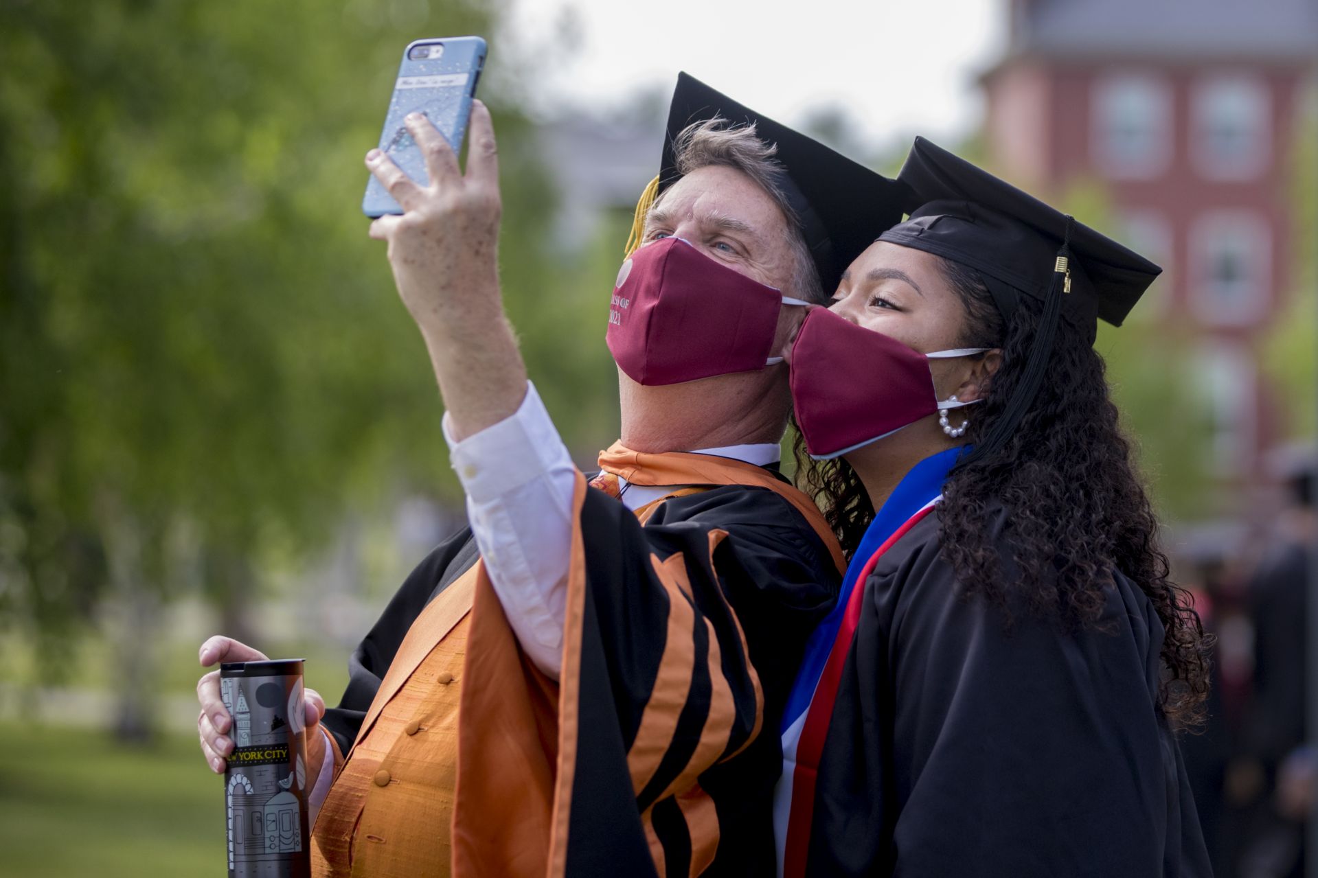Scenes from the morning Commencement at Bates College on May 27, 2021. (Phyllis Graber Jensen/Bates College)