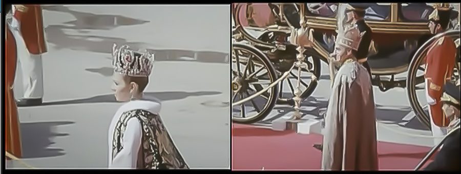 A still from Eli Eshaghpour's film, But at Least We Remember, shows the 1967 coronation of the last Shah of Iran.