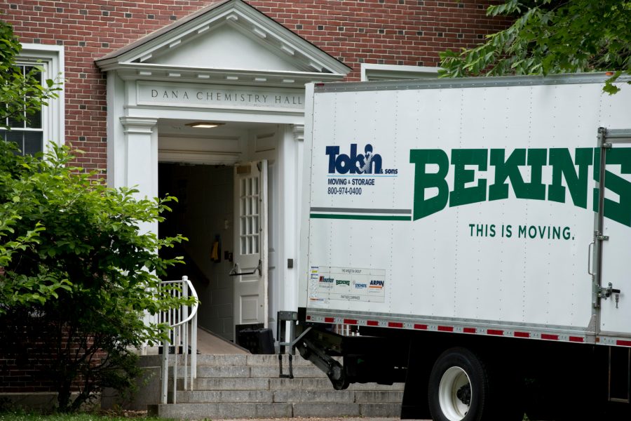 The moving of people and material from Dana Chemistry to the Bonney Science Center begins on June 8. (Phyllis Graber Jensen/Bates College)