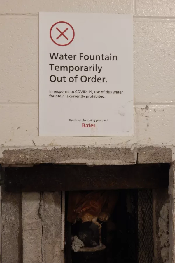 And we mean it: Don't use the fountain! Seen in Dana Chemistry Hall during demolition. (Doug Hubley/Bates College)
