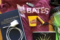 18 items in the Bates library’s lost and found on Sept. 29, 2021