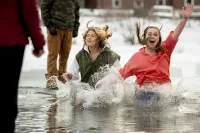 After a one-year hiatus, the annual Puddle Jump returned on Lake Andrews on Feb. 11, 2022.