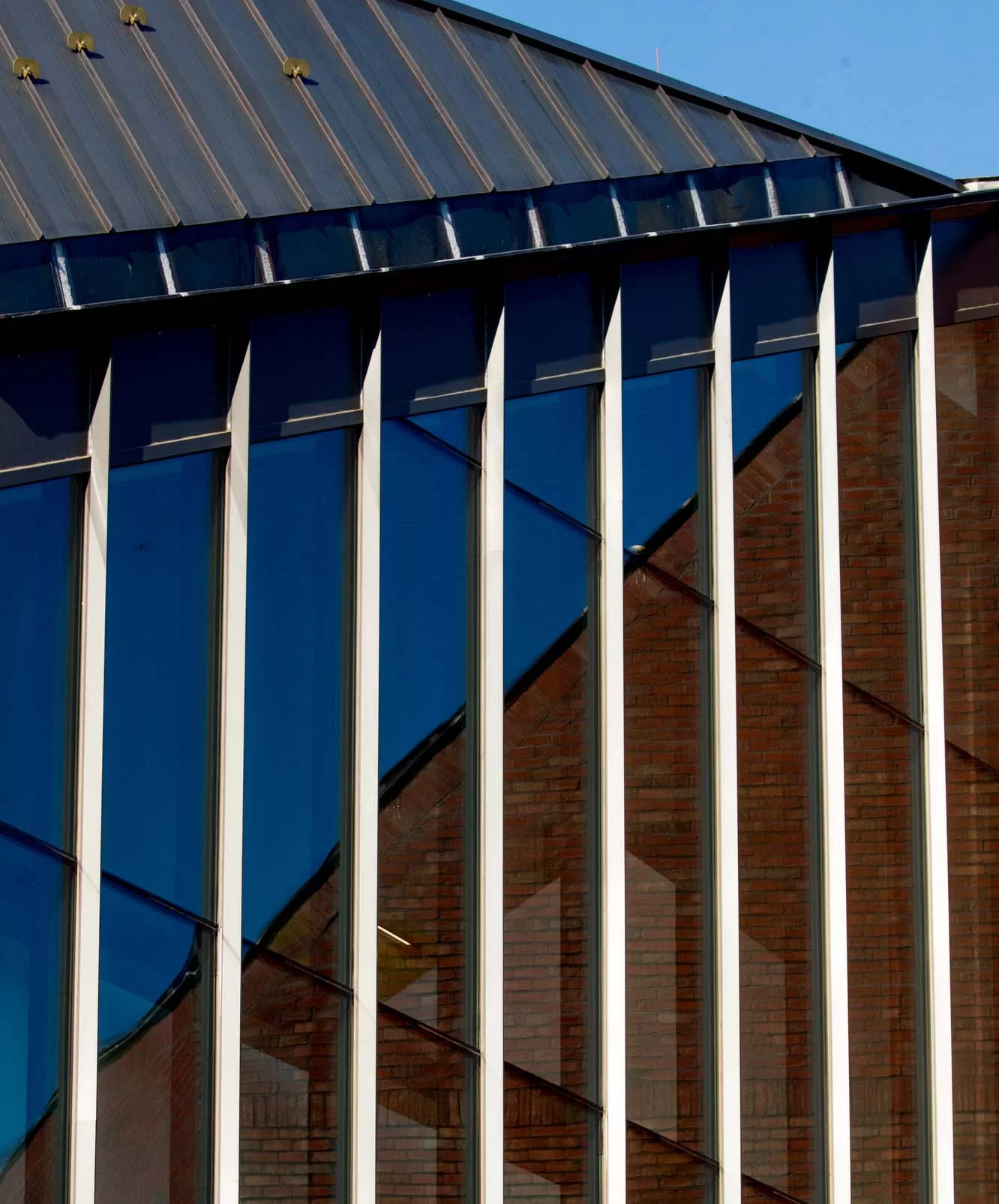 A summer's morning on campus.

Bonney Science Center details on Campus Avenue side