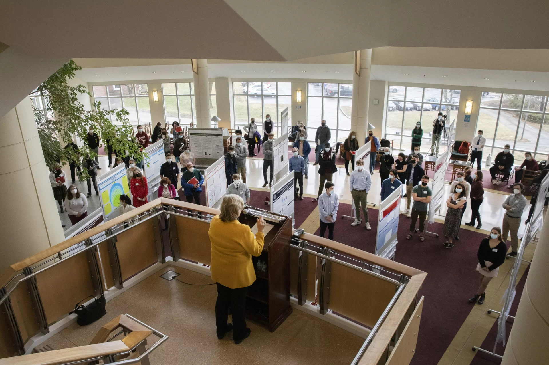 The Mount David Summit, a the annual celebration of student academic achievement and community at Bates College, took place on April 8, 2022, in Pettengill Hall.