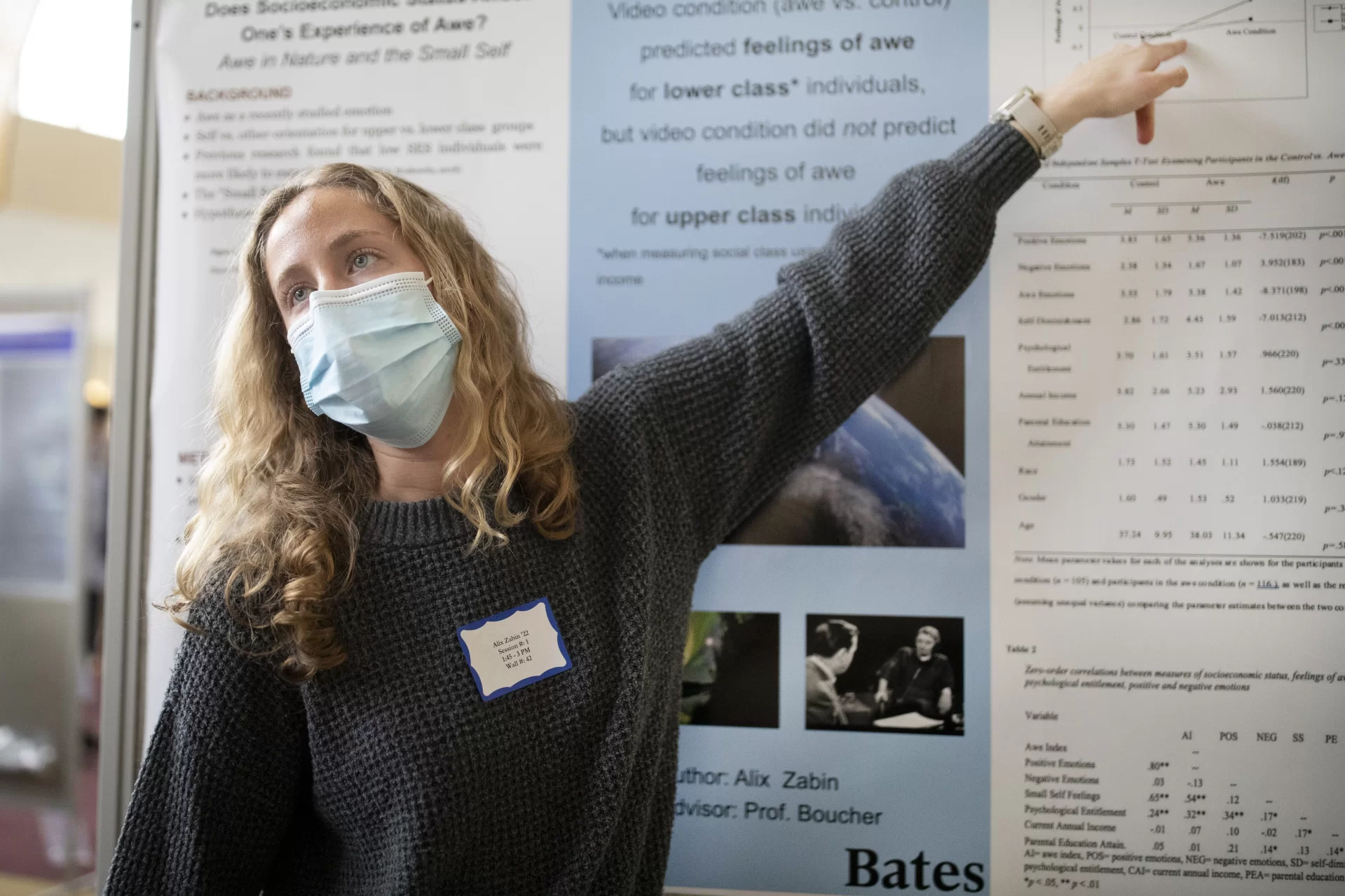 The Mount David Summit, a the annual celebration of student academic achievement and community at Bates College, took place on April 8, 2022, in Pettengill Hall.