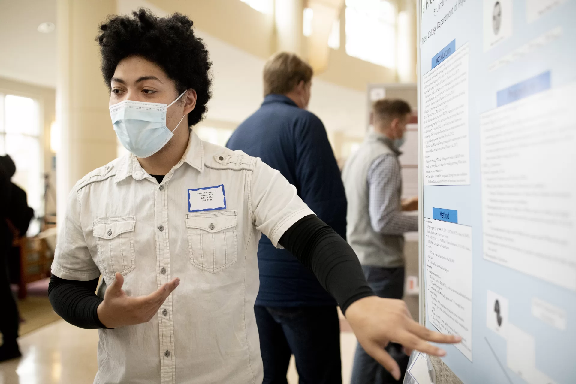 The Mount David Summit, a the annual celebration of student academic achievement and community at Bates College, took place on April 8, 2022, in Pettengill Hall.