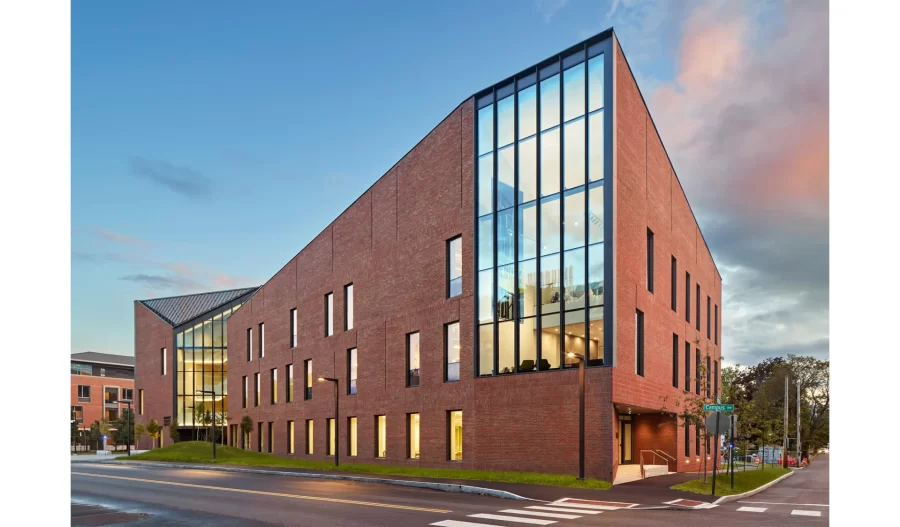 The funding and opening of the new Bonney Science Center in fall 2021 is part of a $75 million college investment to drive the evolution of science education at Bates. (Photography courtesy of Payette)
