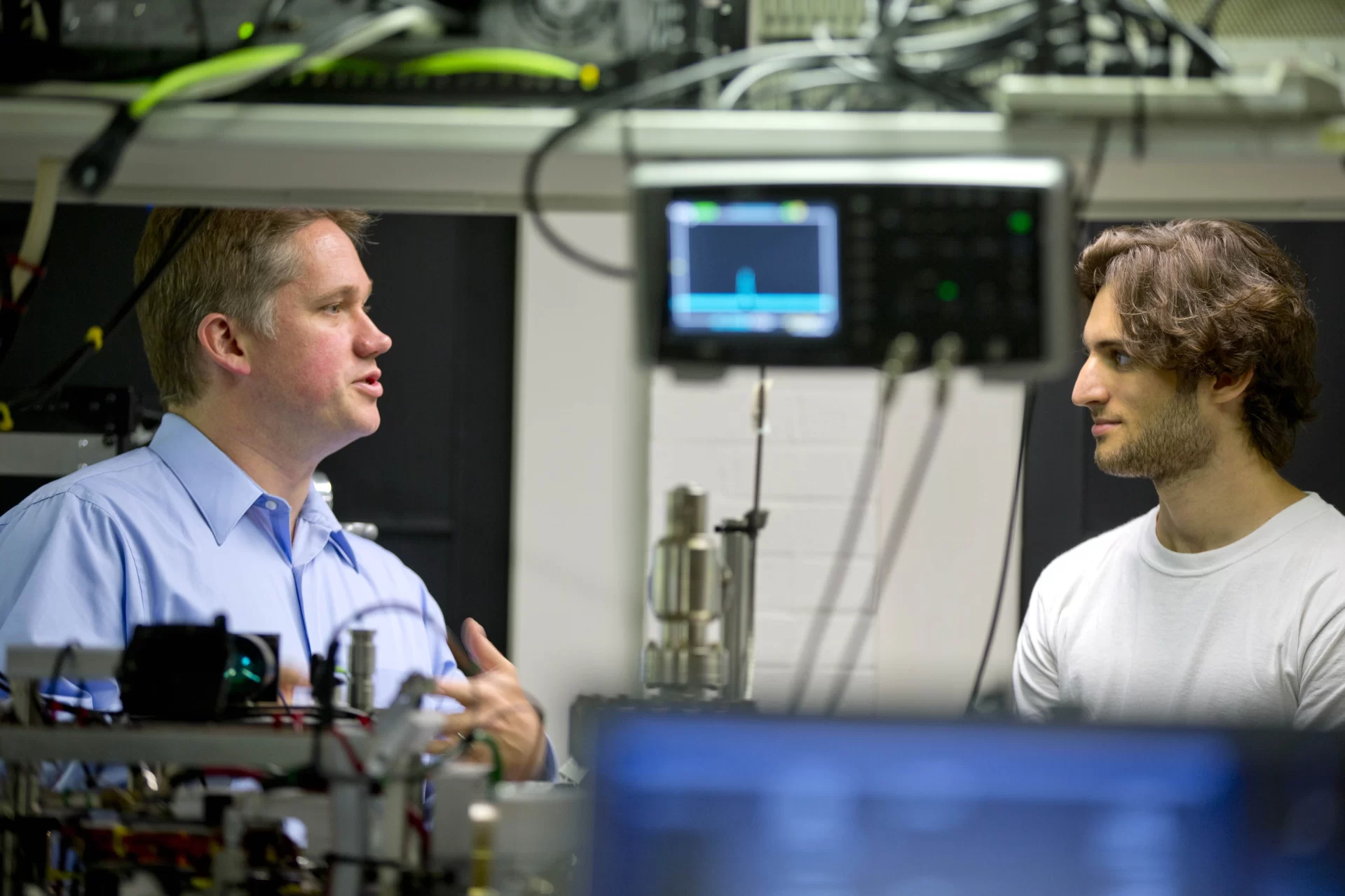 "What I’m planning on doing is going into research and probing the universe to uncover the great secrets it holds."

—Ben Lovitz ‘15 of Portland, Ore., a physics major discussing his plans for the future while seated in the Carnegie Science Hall laboratory of his thesis adviser, Nathan Lundblad, assistant professor of physics, who studies atomic behavior at ultracold temperatures.