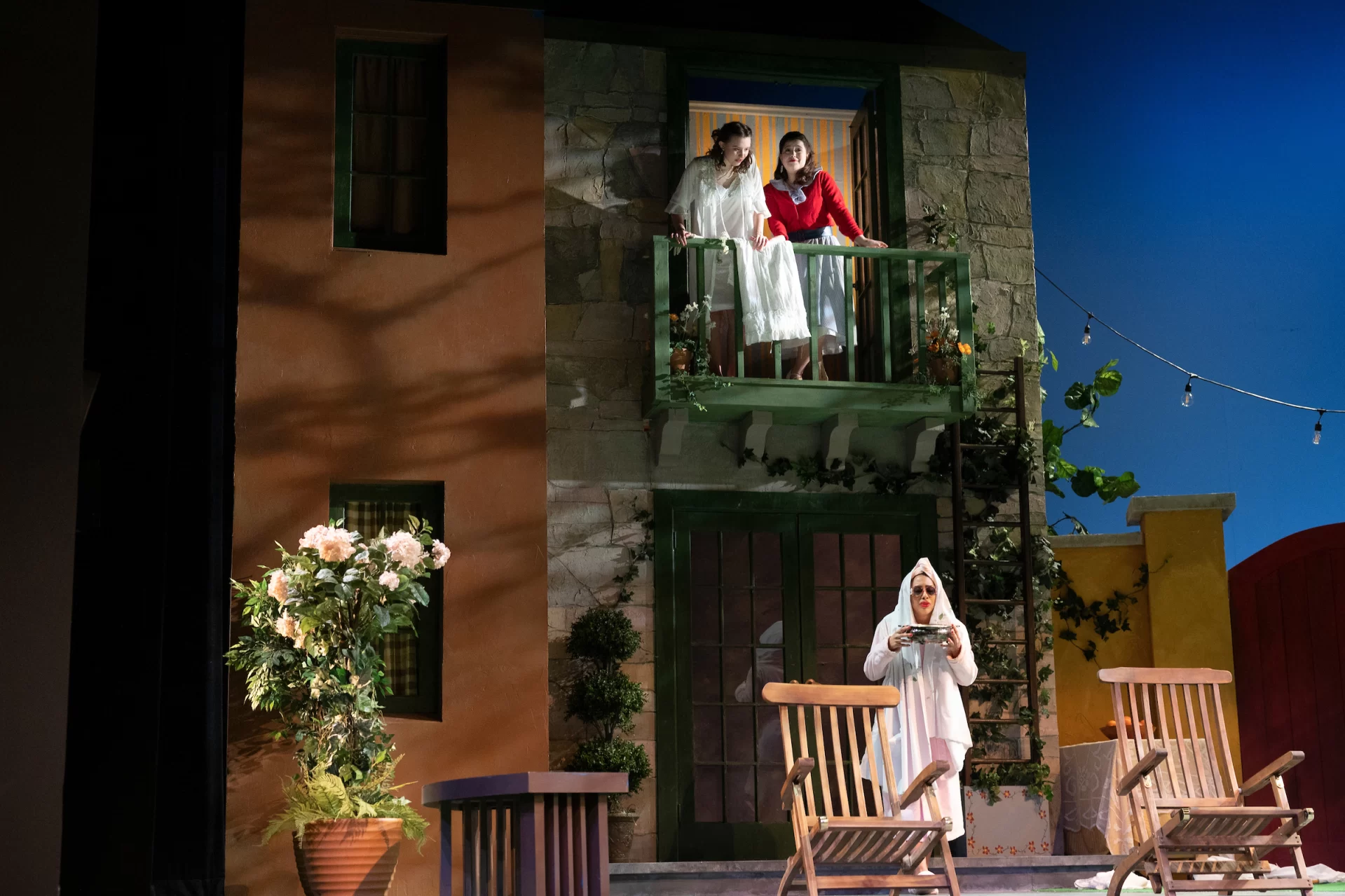 Dress rehearsal of Much Ado About Nothing by William Shakespeare, directed by Assistant Professor of Theater and Dance Tim Dugan
Much Ado About Nothing
By William Shakespeare
DIRECTOR Tim Dugan
SCENIC DESIGNER Judy Gailen*
COSTUME DESIGNER Carol Farrell
LIGHTING DESIGNER Michael Reidy
SOUND DESIGNER Charles Coes*
CHOREOGRAPHERS Mia Bernstein ‘23
Peter Nguyen ‘24
Lauren A. Reed ‘23
BAND LEADER Emma Seitz ‘25
STAGE MANAGER Lucie Green ‘23++
VOCAL DIRECTOR Kati Vecsey
DRAMATURG Yuanrun “Diana” Zhou ‘23**
DRAMATURGY SUPERVISOR Liz Carlson
LITERARY CONSULTANT AND
TEXT COACH
Katie Adkison
ASSOCIATE STAGE MANAGERS Mikayla Burse ‘26
Linh Hoang Vu ‘26
Jiayi Yang ‘25
SHAKESPEAREAN CLOWN Wesley Broulik*
*Guest Artist
++ This project is offered in partial fulfillment of the requirements
for a Senior Thesis in Stage Management.
**This project is offered in partial fulfillment of the requirements
for a Senior Thesis in Dramaturgy.
CAST
LEONATA Sydney Childs ‘
CAST
LEONATA Sydney Childs ‘24
HERO Maia Seigerman ‘26
BEATRICE Emily Maria Diaz ‘23
MARGARET Maggie Nespole ‘23
URSULA Ananya Rao ‘25
LIEUTENANT GENERAL
DON PEDRO
Dhruv Chandra ‘25
CAPTAIN CLAUDIO Adam Joseph Matos ‘26
LIEUTENANT COLONEL
BENEDICK
Brady Chilson ‘23
BAZ Emma Seitz ‘25
MAJOR GENERAL DON JOHN Ali Sheikh ‘23
SERGEANT BORACHIO Danny Liu ‘24
CORPORAL CONRADE David Allen ‘24
DOGBERRY David Walker ‘24
VERGES Joaquin Torres ‘25
WATCH Caroline Cassell ‘24
WATCH John Wilkins ‘23
WATCH Brendan Fitzgerald ‘23
WATCH Spencer Obiero ‘25
SEXTON Sophie Wheeler ‘25
SISTER FRANCIS Isabel Fronzaglia ‘26
BAND
GUITAR Isa Shapiro ‘25
BASS Ava Clancy ‘25
DRUMS Tori Kusukawa ’23
TENOR SAX Julianne Massa ‘25
TRUMPET Sophia Cattalani ‘25