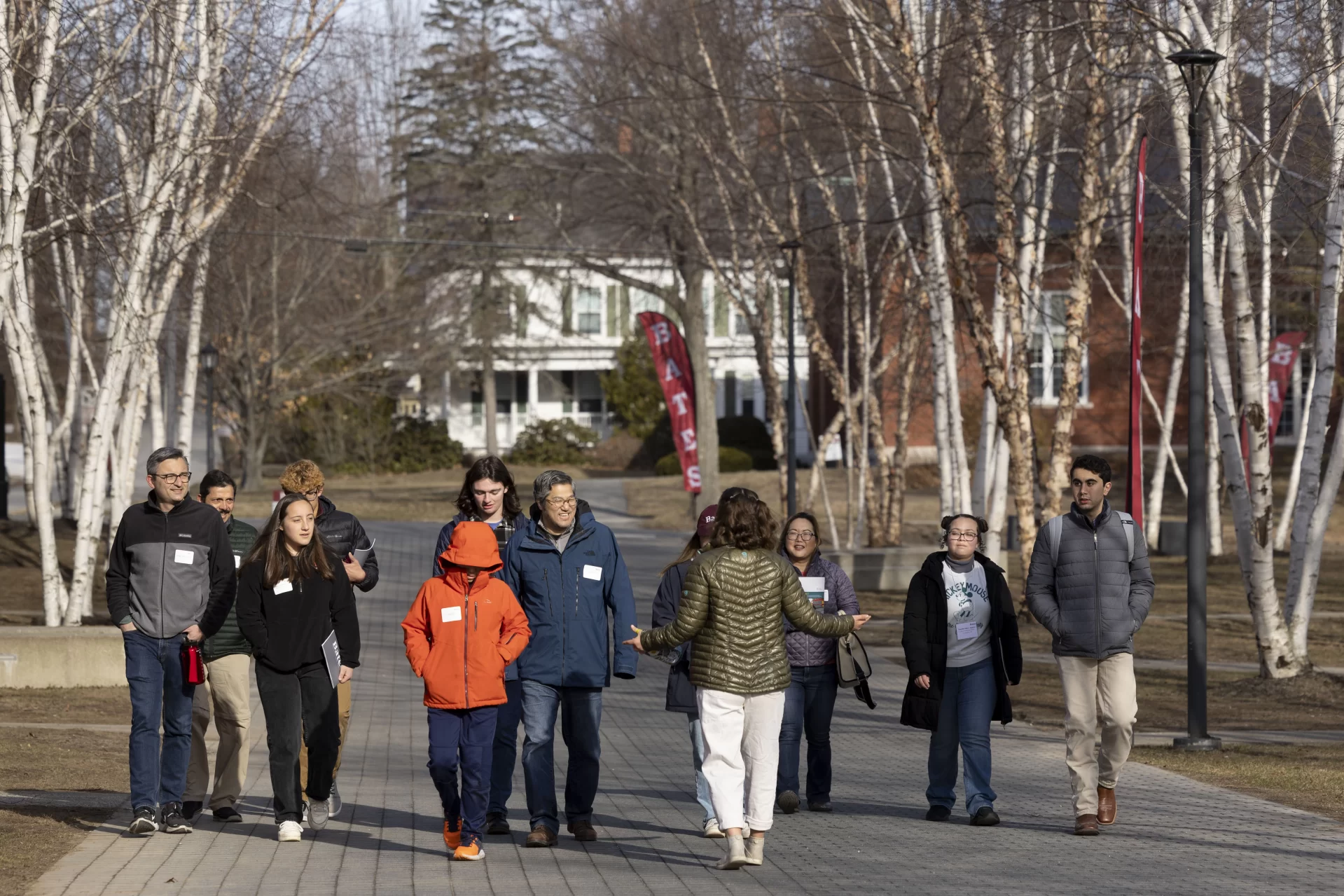 Admitted Student Reception on April 3, 2023, on Historic Quad, Alumni Walk, Gomes Chapel, and the Olin Arts Center, with Clayton Spence, Leigh Weisenburger, and JakubKazecki teaching a master class on Experience Berlin! Literature, Film, and Urban Landscape in Hathorn 100.