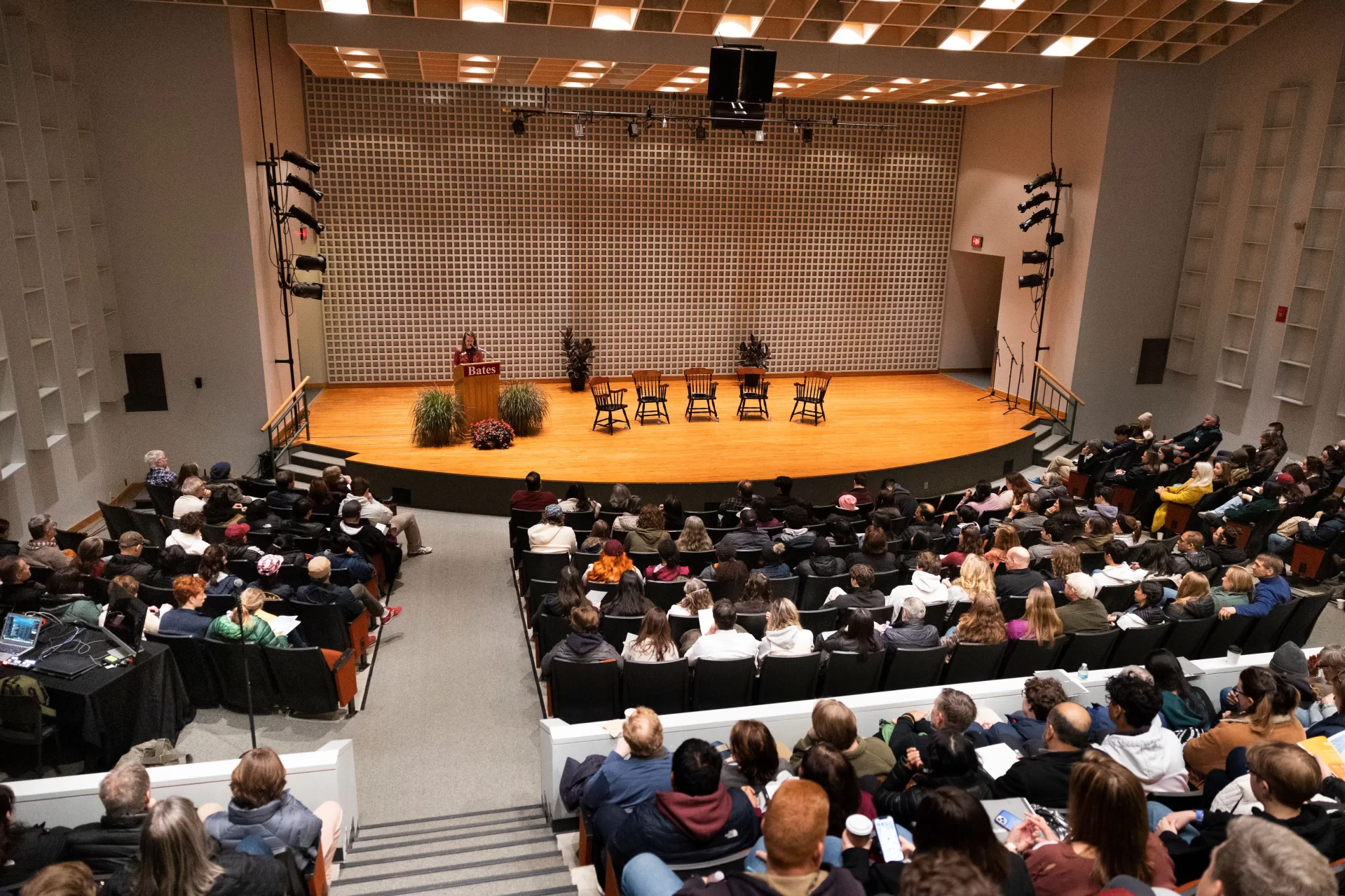 Admitted Student Reception on April 3, 2023, on Historic Quad, Alumni Walk, Gomes Chapel, and the Olin Arts Center, with Clayton Spence, Leigh Weisenburger, and JakubKazecki teaching a master class on Experience Berlin! Literature, Film, and Urban Landscape in Hathorn 100.