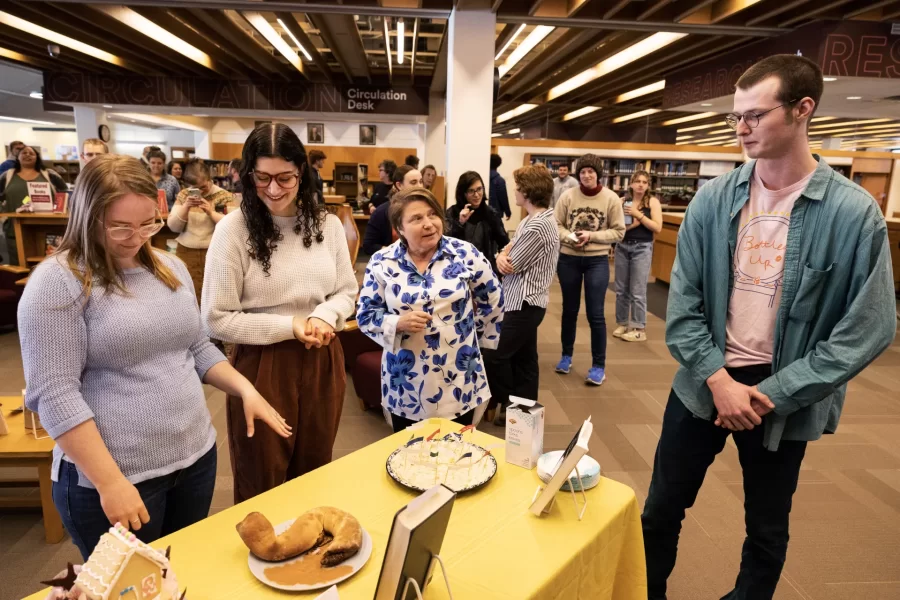 Moments from Ladd Library’s second Edible Books Festival on Friday, April 7th. 

(Theophil Syslo | Bates College)