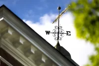 Scenes from early summer on the Bates campus Hathorn Hall weathervane