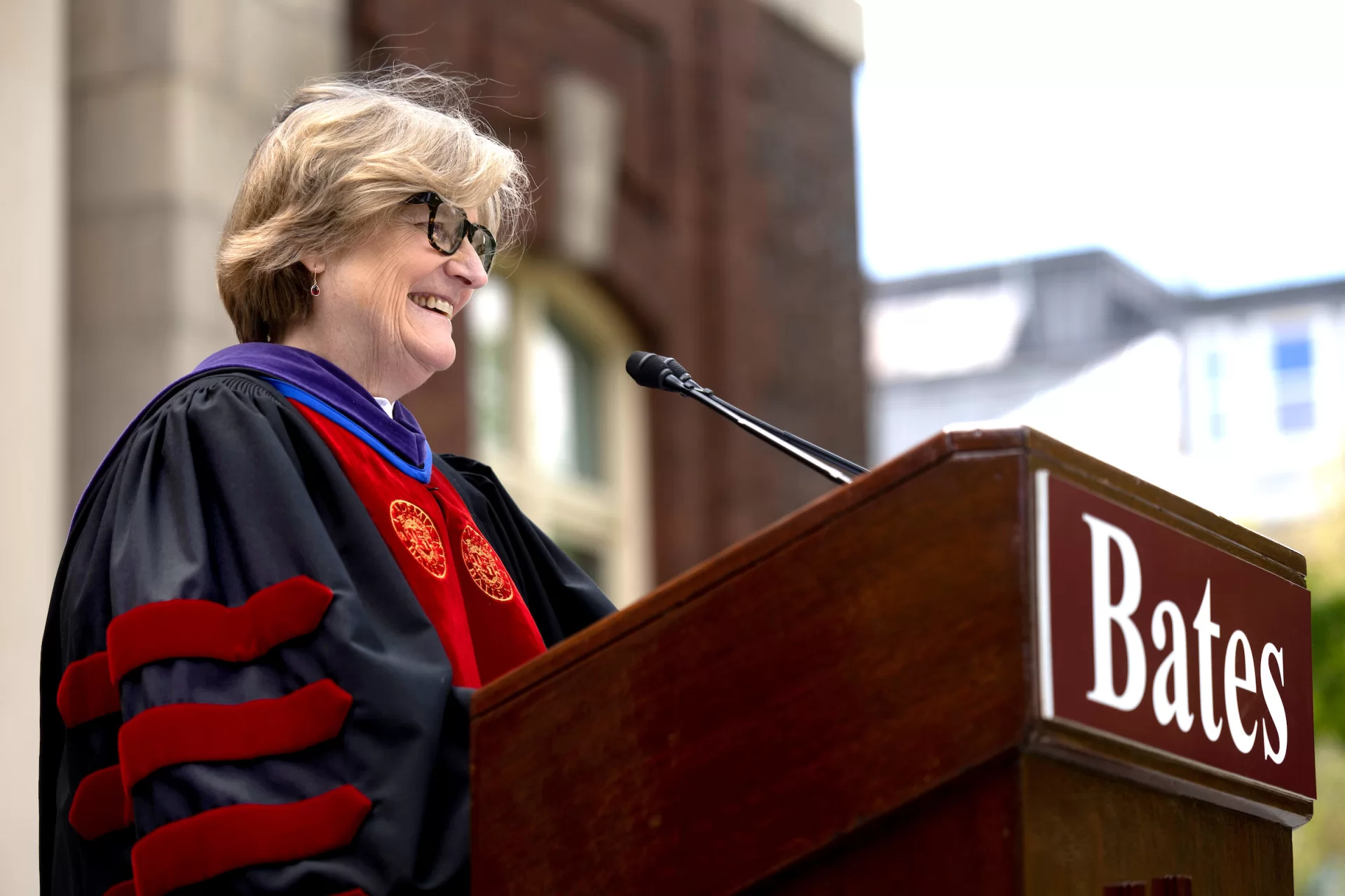 Bates seniors pause at Baccalaureate to remember, rejoice, and give thanks.

Moments from the Baccalaureate Service for the Class of 2023 on May 27, 2023, held on the Historic Quad.