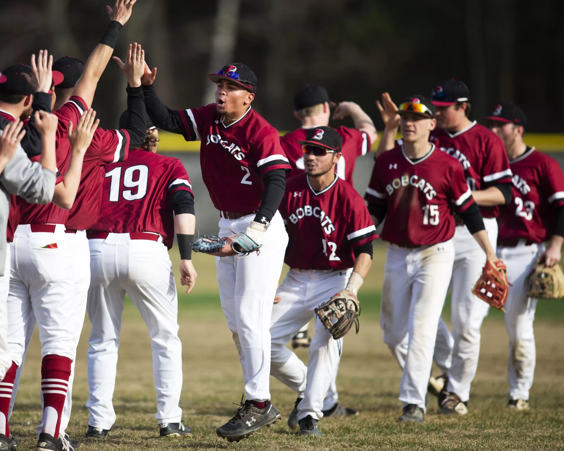 Bates defeats Bowdoin 3-2 at Bates on April 19,2019.