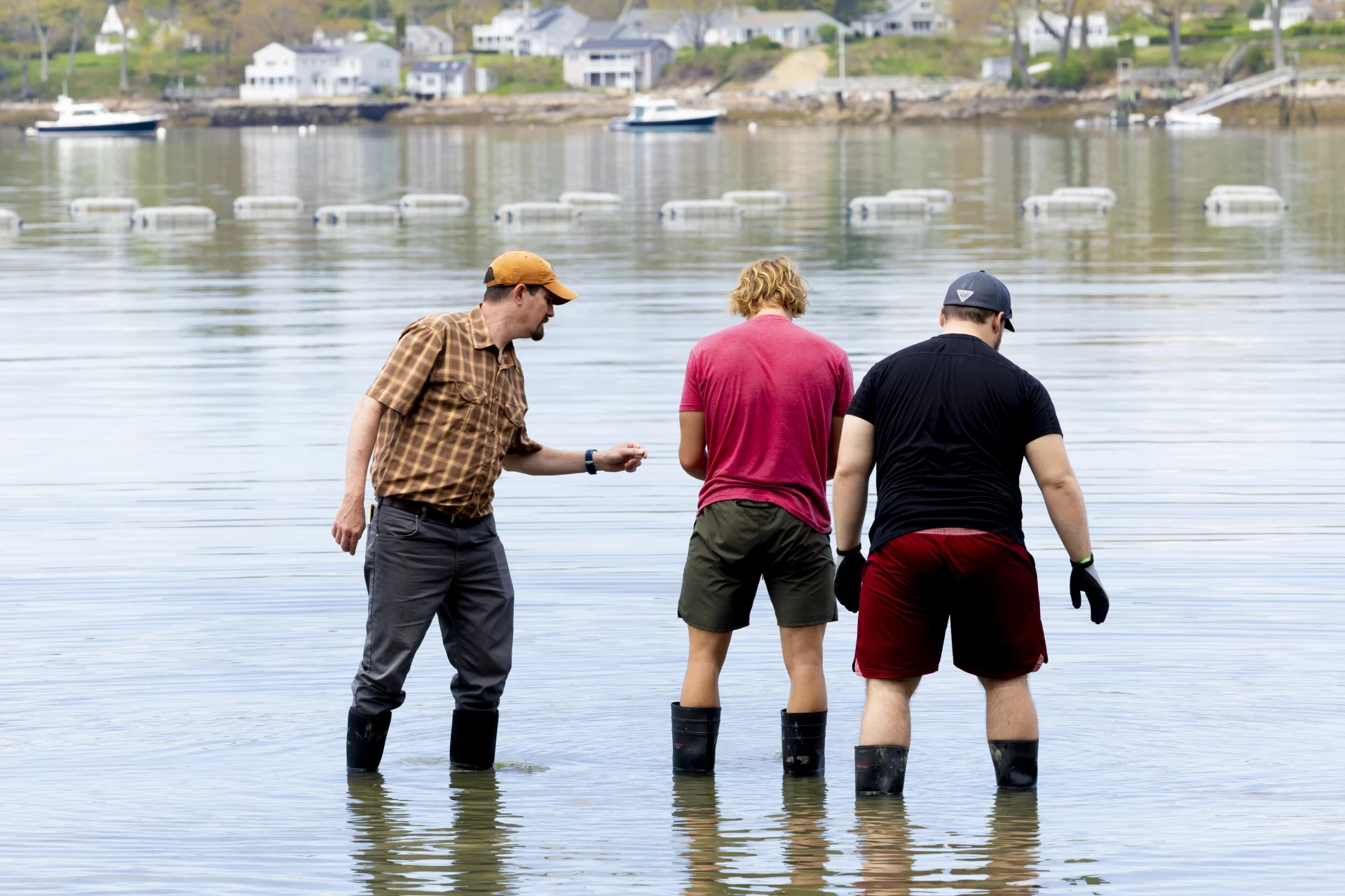 Lecturer in Biology Jesse Minor ’00 takes students in his Short Term on invasive green crabs to Cousins Island in Yarmouth for inventory monitoring and site assessment field trip.

Jessie Batchelder from Manomet joined them.