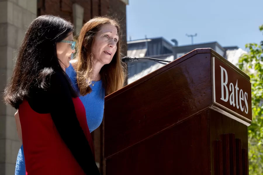 Bates seniors pause at Baccalaureate to remember, rejoice, and give thanks.

Moments from the Baccalaureate Service for the Class of 2023 on May 27, 2023, held on the Historic Quad.