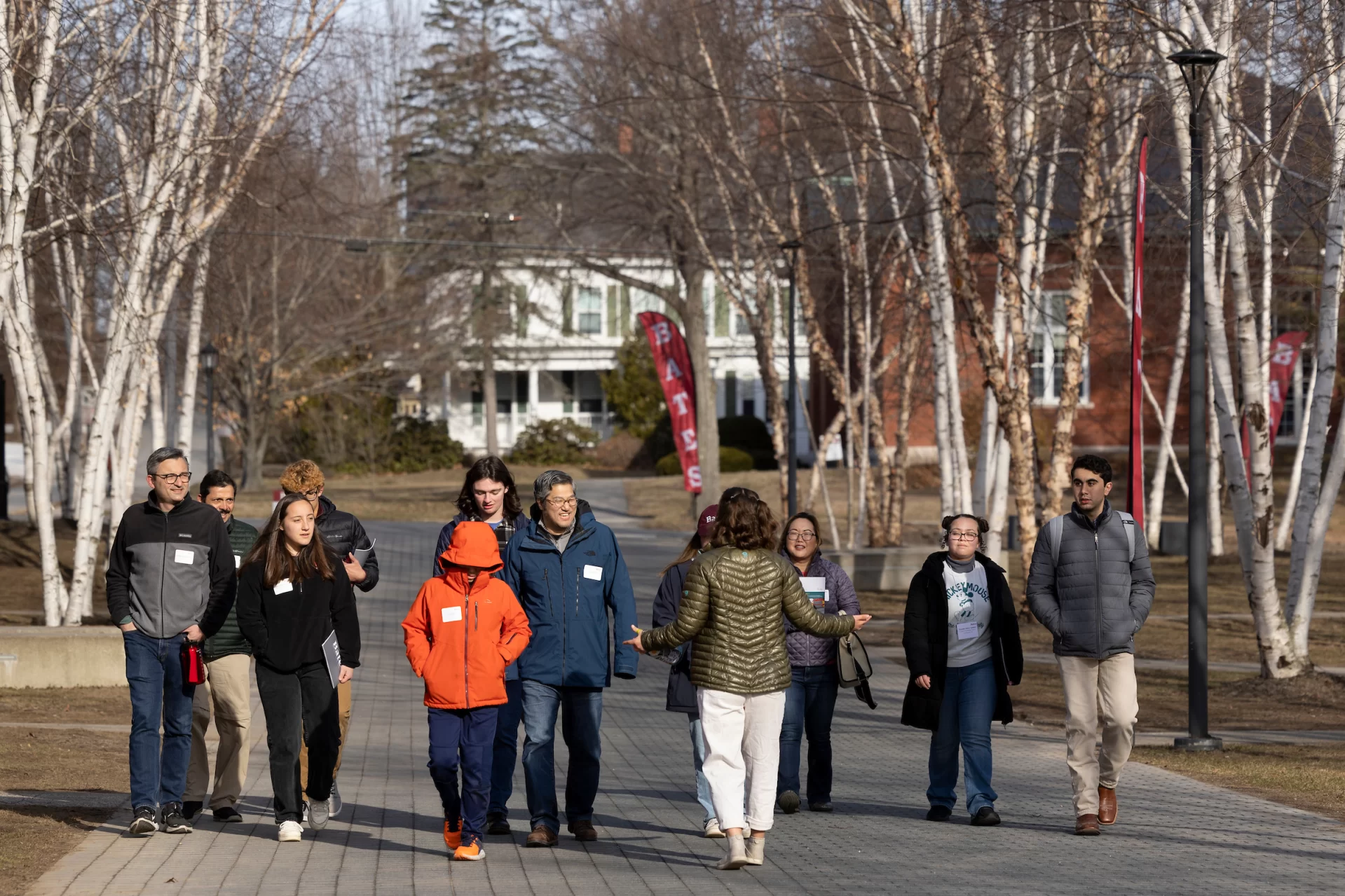 Admitted Students Reception on April 3, 2023, on Historic Quad, Alumni Walk, Gomes Chapel, and the Olin Arts Center, with Clayton Spence, Leigh Weisenburger, and JakubKazecki teaching a master class on Experience Berlin! Literature, Film, and Urban Landscape in Hathorn 100.