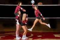 Video: Behind the scenes at Bates volleyball’s sportrait session