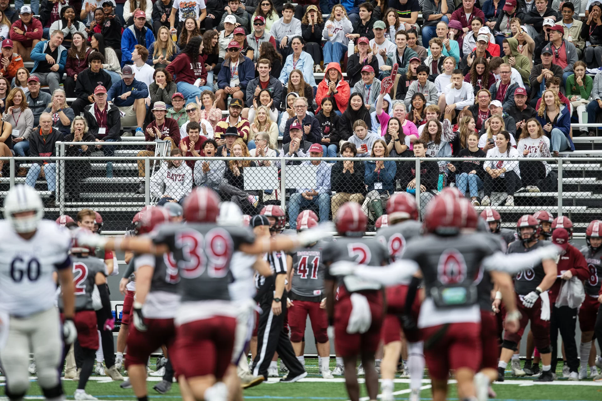 Bates loses 17-7 against Amherst at Bates College on October 7, 2023.

(Theophil Syslo | Bates College)