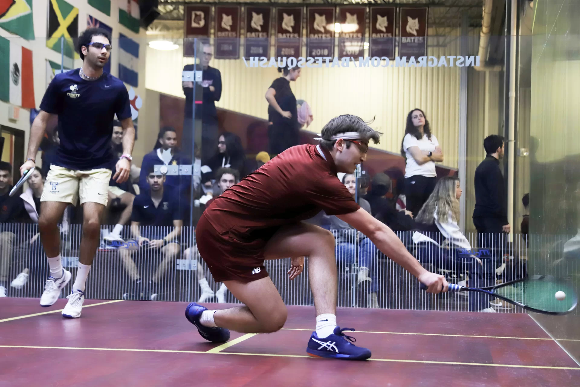 Bates men's squash played Trinity on Dec. 2.