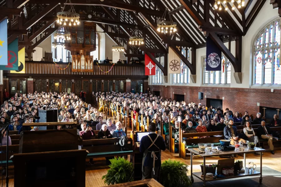 Moments from The Rev. Dr. Martin Luther King Jr. Day Keynote at Gomes Chapel on January 15, 2024. (Theophil Syslo | Bates College)