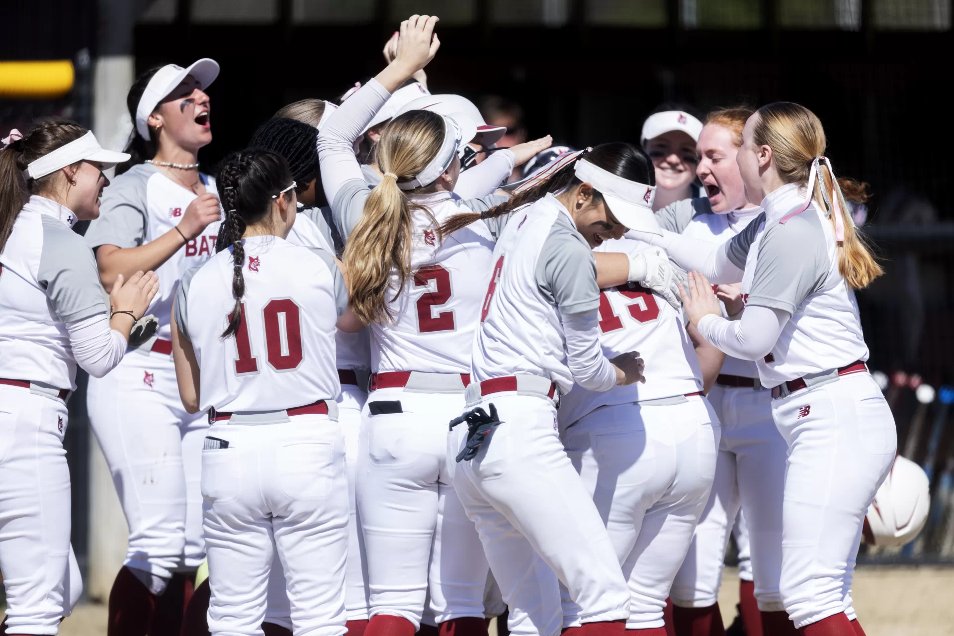 Bates College softball hosts Colby on April 26, 2024. (Bates College | Theophil Syslo)