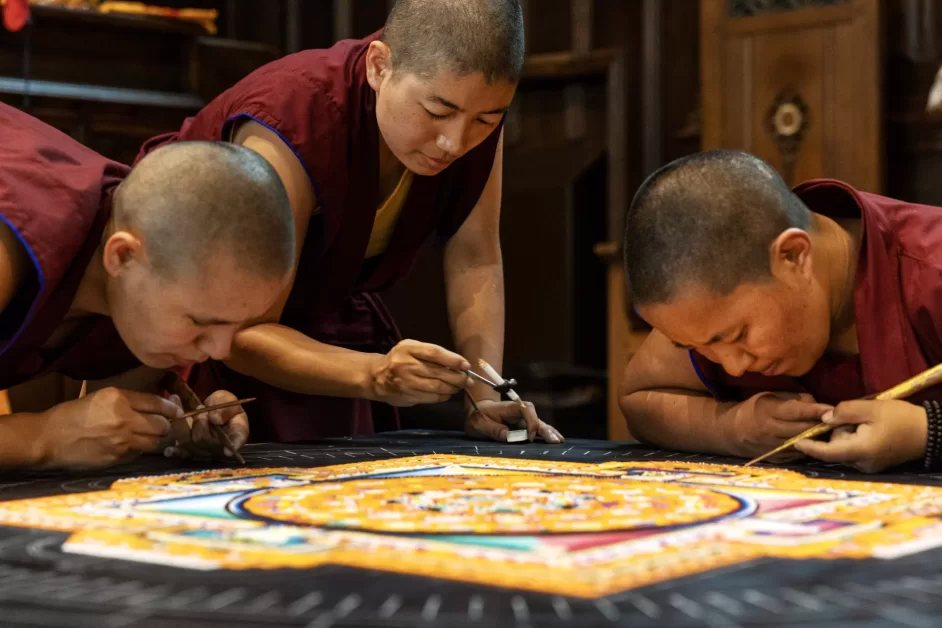 In Gomes Chapel, a Buddhist healing ritual grows, one grain of sand at ...