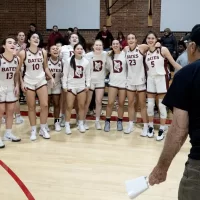 Bates women's basketball defeats Colby 66-63 in Alumni Gym on Dec. 3, 2024.