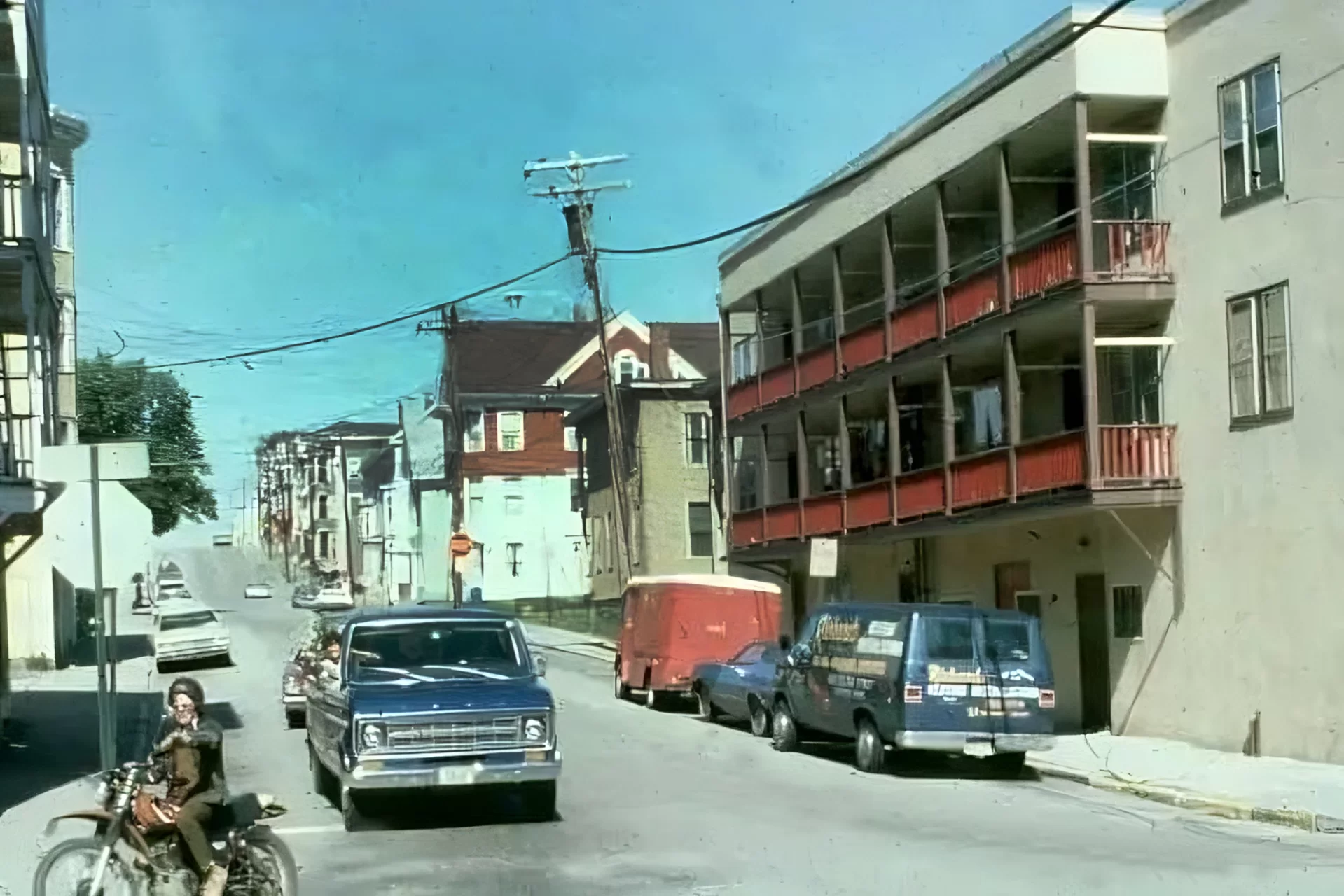 historic image of downtown Lewiston, Maine