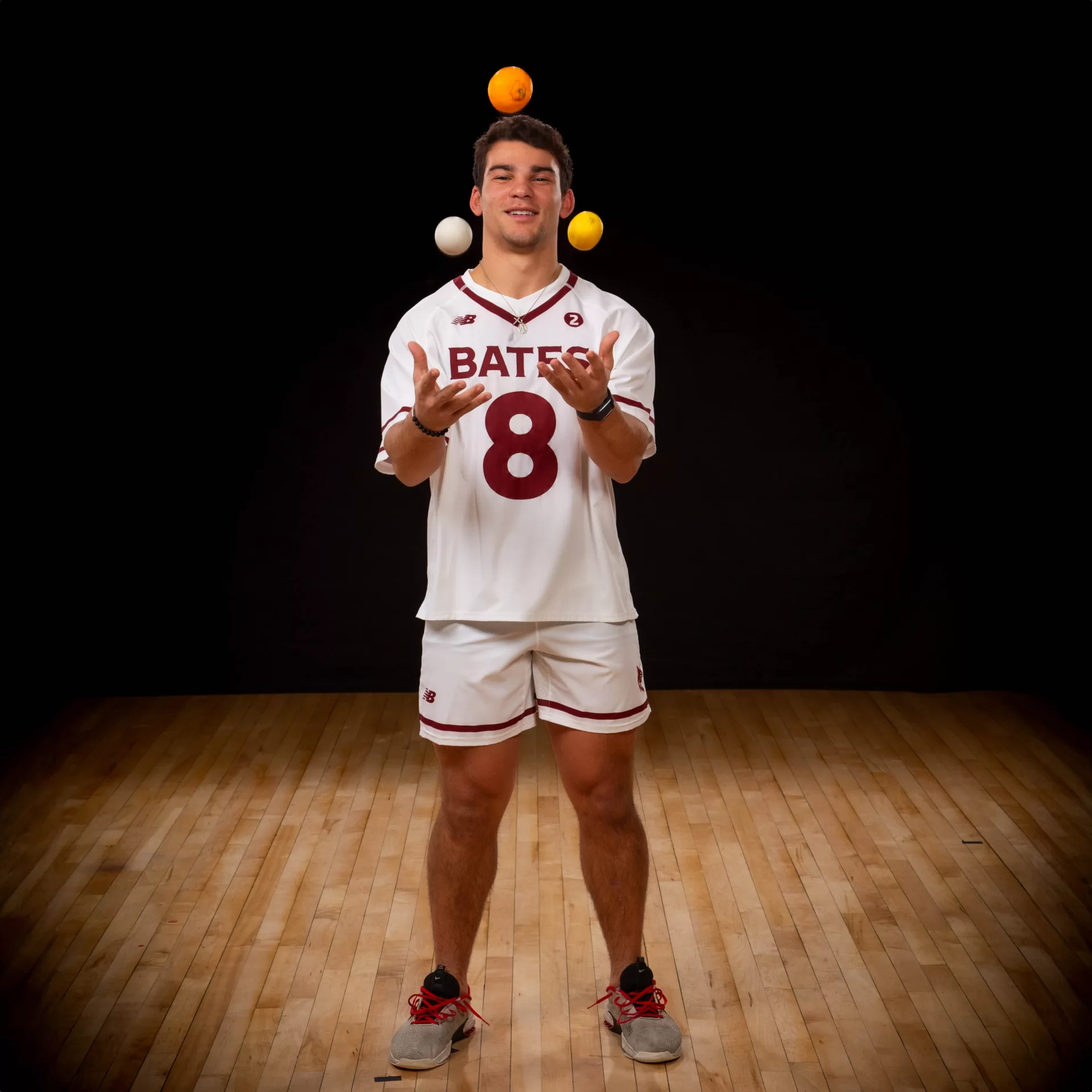 lacrosse player juggling