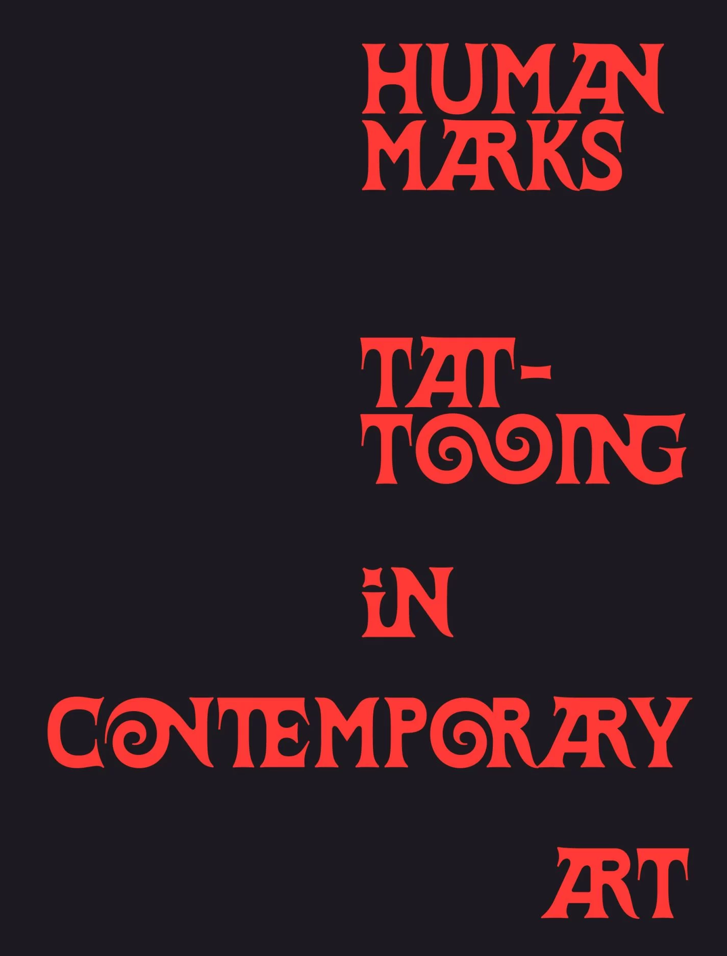 book cover about Human Marks in Contemporary Art