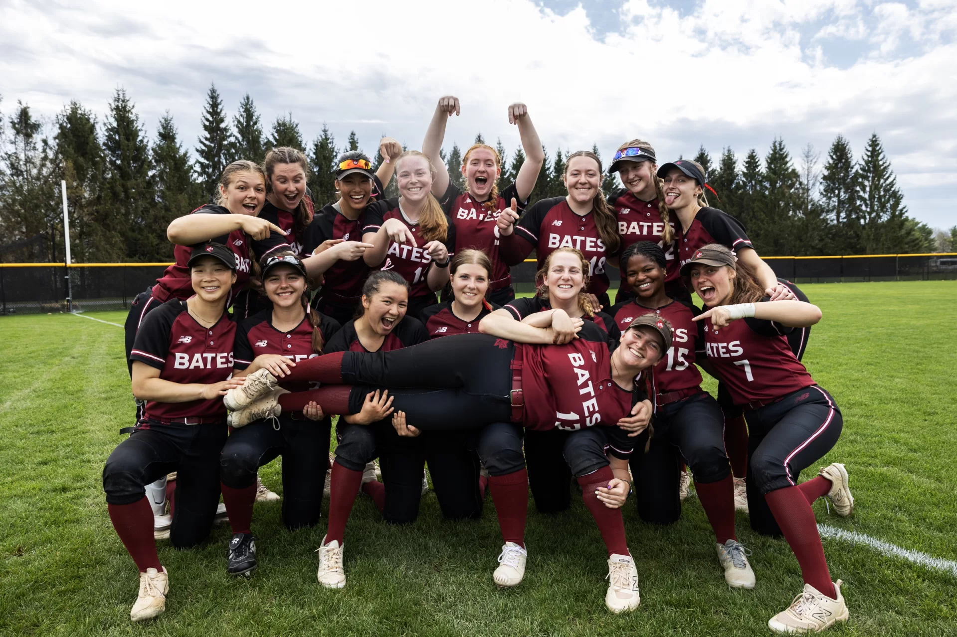 Bates College softball hosts Tufts on May 3, 2025.
(Theophil Syslo | Bates College)