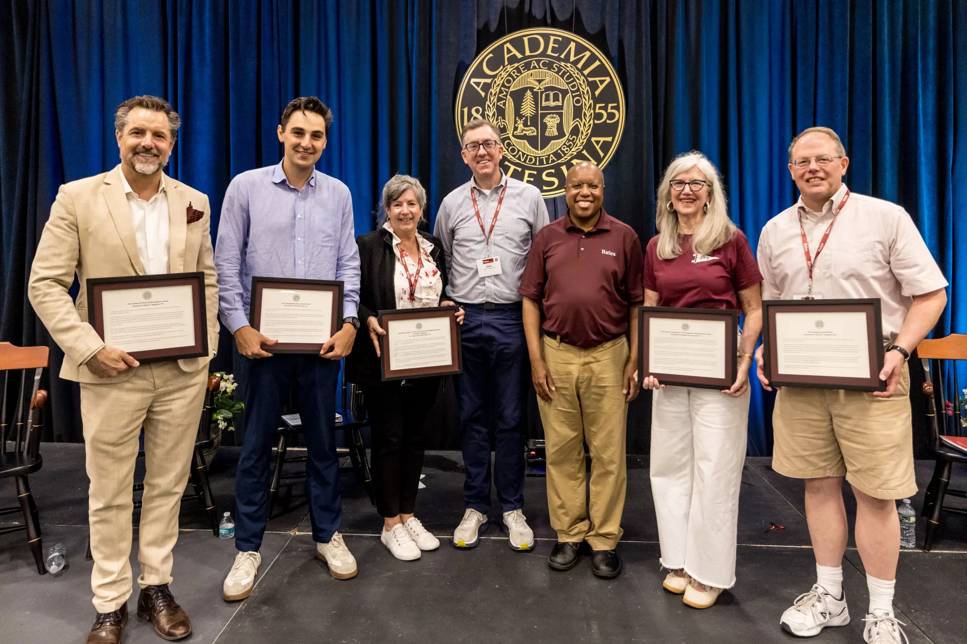group of award winners posing