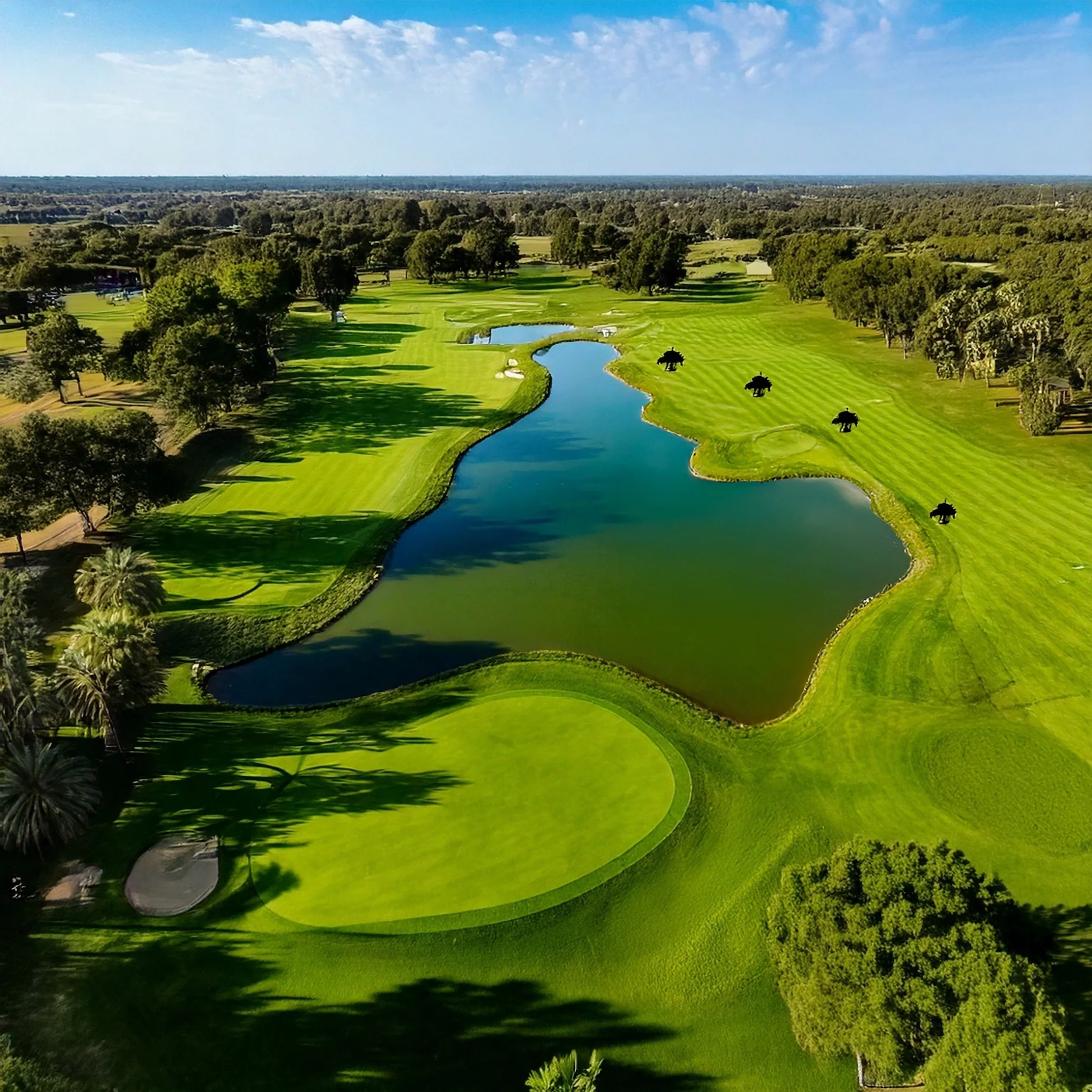golf hole see from above