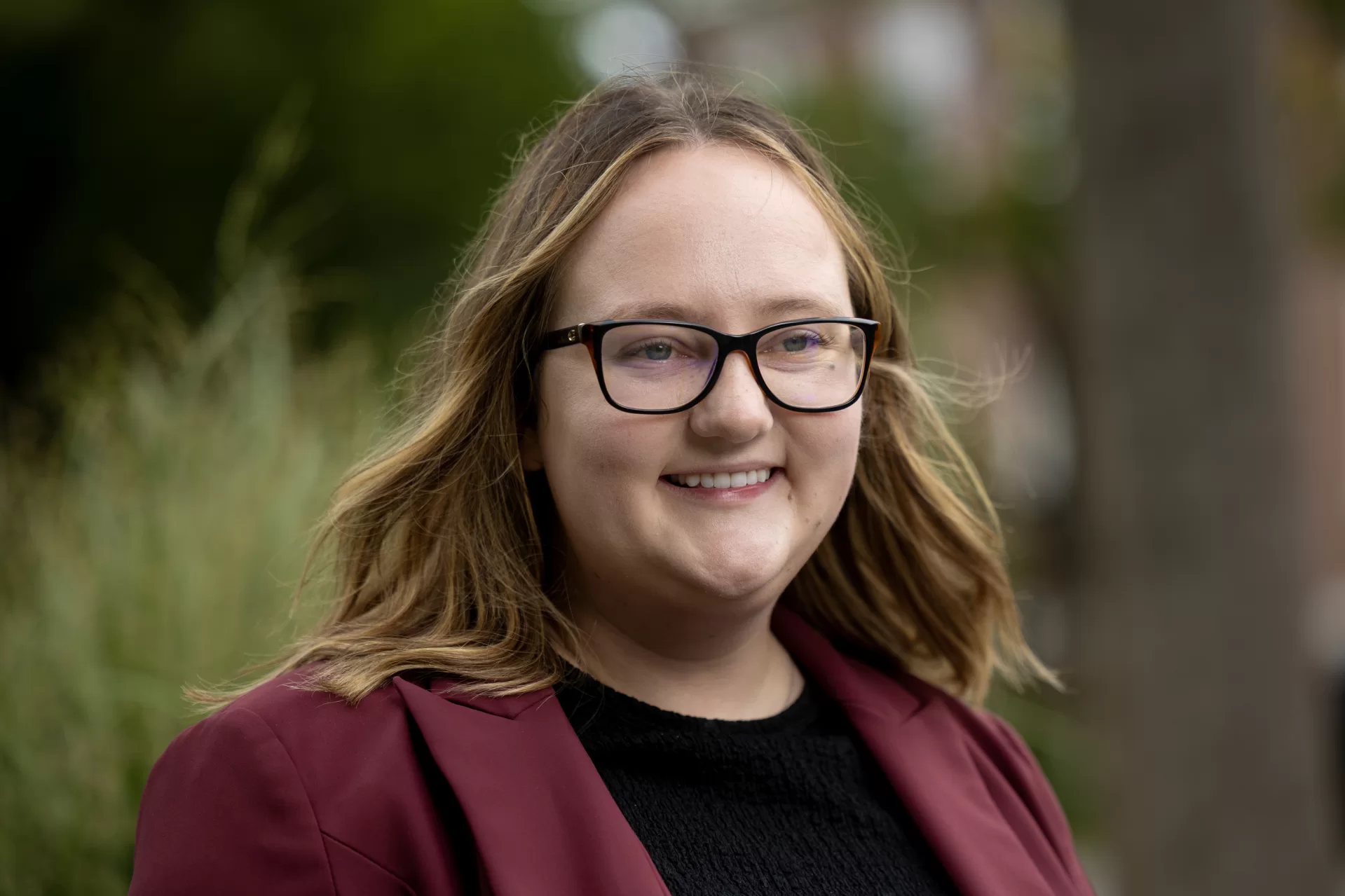 Assistant Professor of Rhetoric, Film Studies, and Debate Lauren.Buisker poses for a portrait on the Historic Quad on Sept. 5. 2025.